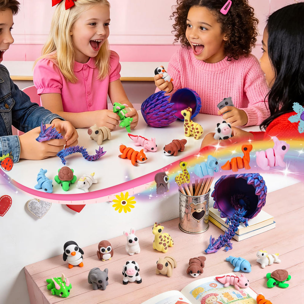 Desk-friendly Eisfiel dragon egg set arrangement for classroom or study space.