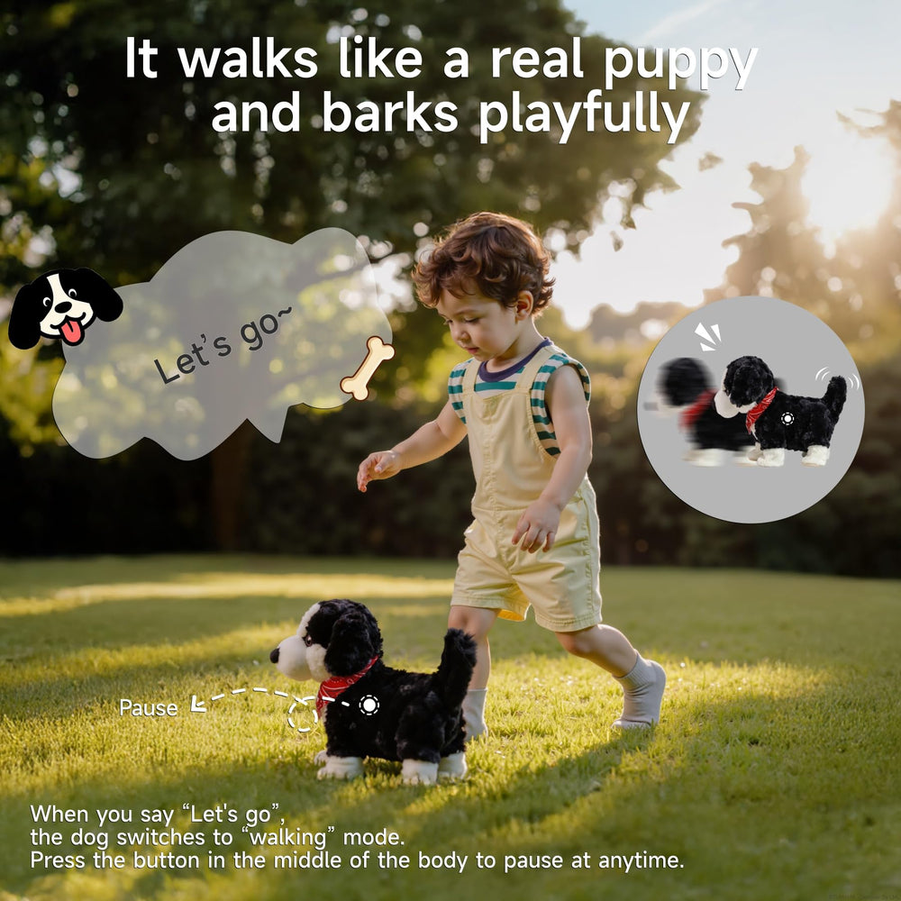 eJog Pup voice commands and music mode for engaging play sessions.