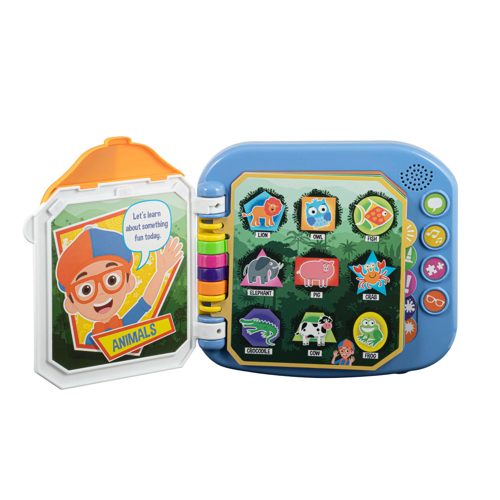 ekids Blippi book portable design ensures durable toddler fun