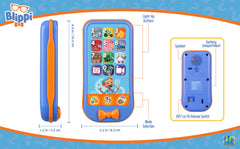 eKids Blippi toy phone automatic shut-off for energy-efficient use