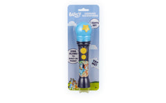 eKids Bluey Microphone Toy uses batteries included for immediate play.
