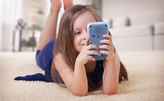 eKids Disney Frozen toy phone display of educational content and built-in phrases.
