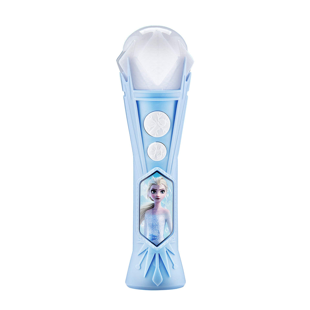 ekids Frozen Sing Along Microphone with built-in music lets kids perform favorite songs.
