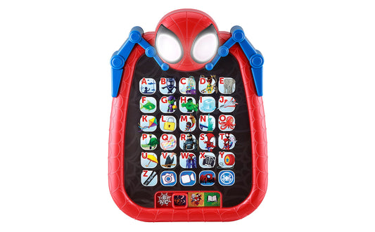 ekids Spidey Adventure Tablet front view shows kid-friendly design for early learning.