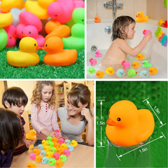 Bright multicolor design encourages kids to squeeze and play by the pool or tub.