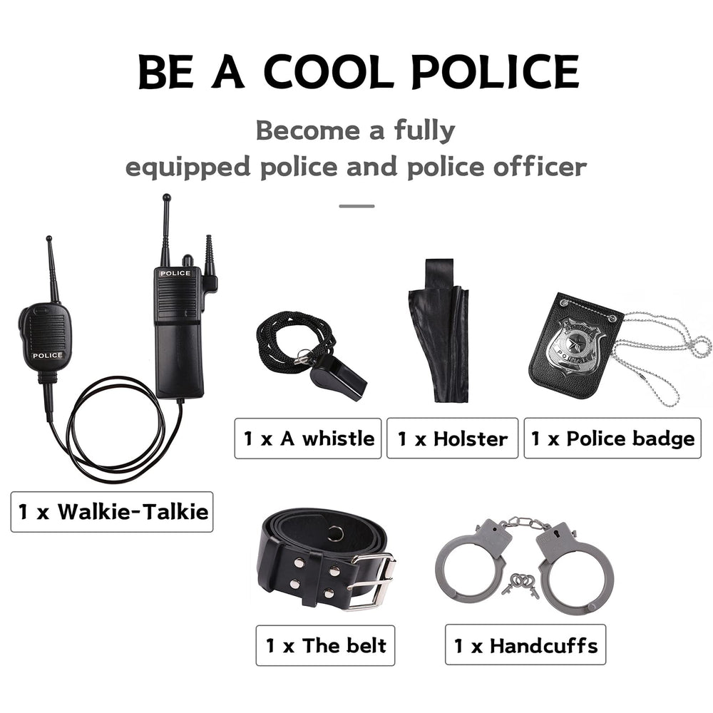 Ekoropshop kids police officer costume pants; easy-fit design for active dress-up.