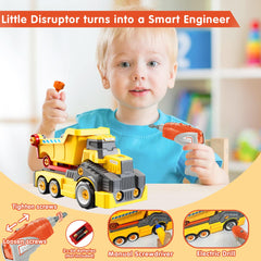 EKU EASYKU 11-inch dump truck side view shows portable design for on-the-go building.