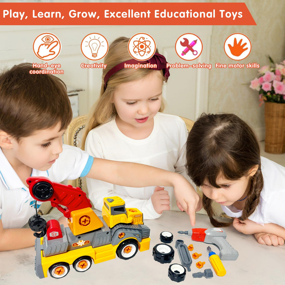 EKU EASYKU crane truck kids playtime sparks dexterity and engineering imagination.