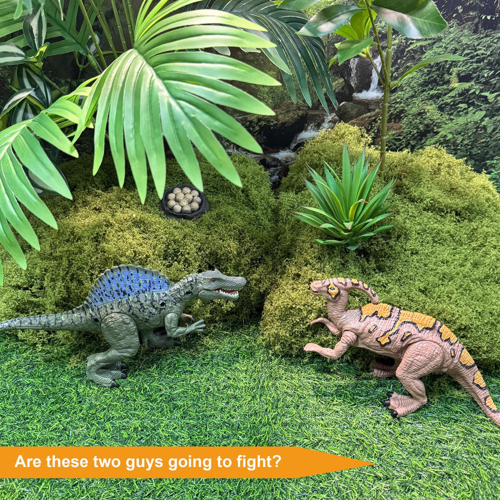 Close-up of detailed sculpting and paint on EKU dinos.