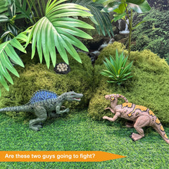 Close-up of detailed sculpting and paint on EKU dinos.
