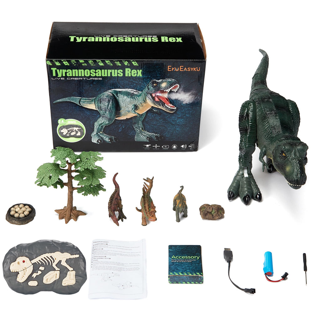 EKU EASYKU RC dinosaur box contents—everything for instant play.