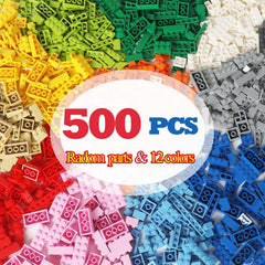 Ekuzi Building Bricks bulk set with 500 pieces for creative play.
