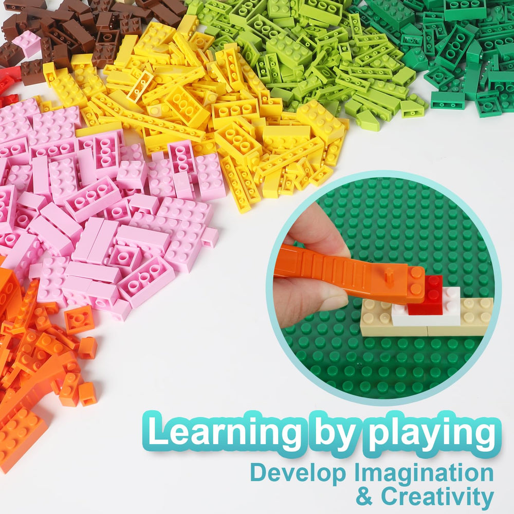 Vivid colors in the 12-15 classic palette for bright builds.