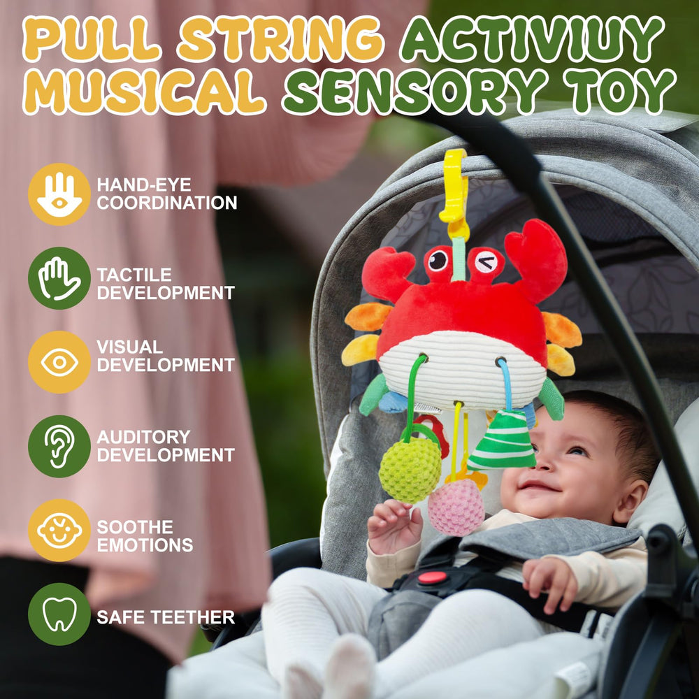 ElapseGlow crab squeaker and rattle providing engaging sound during play
