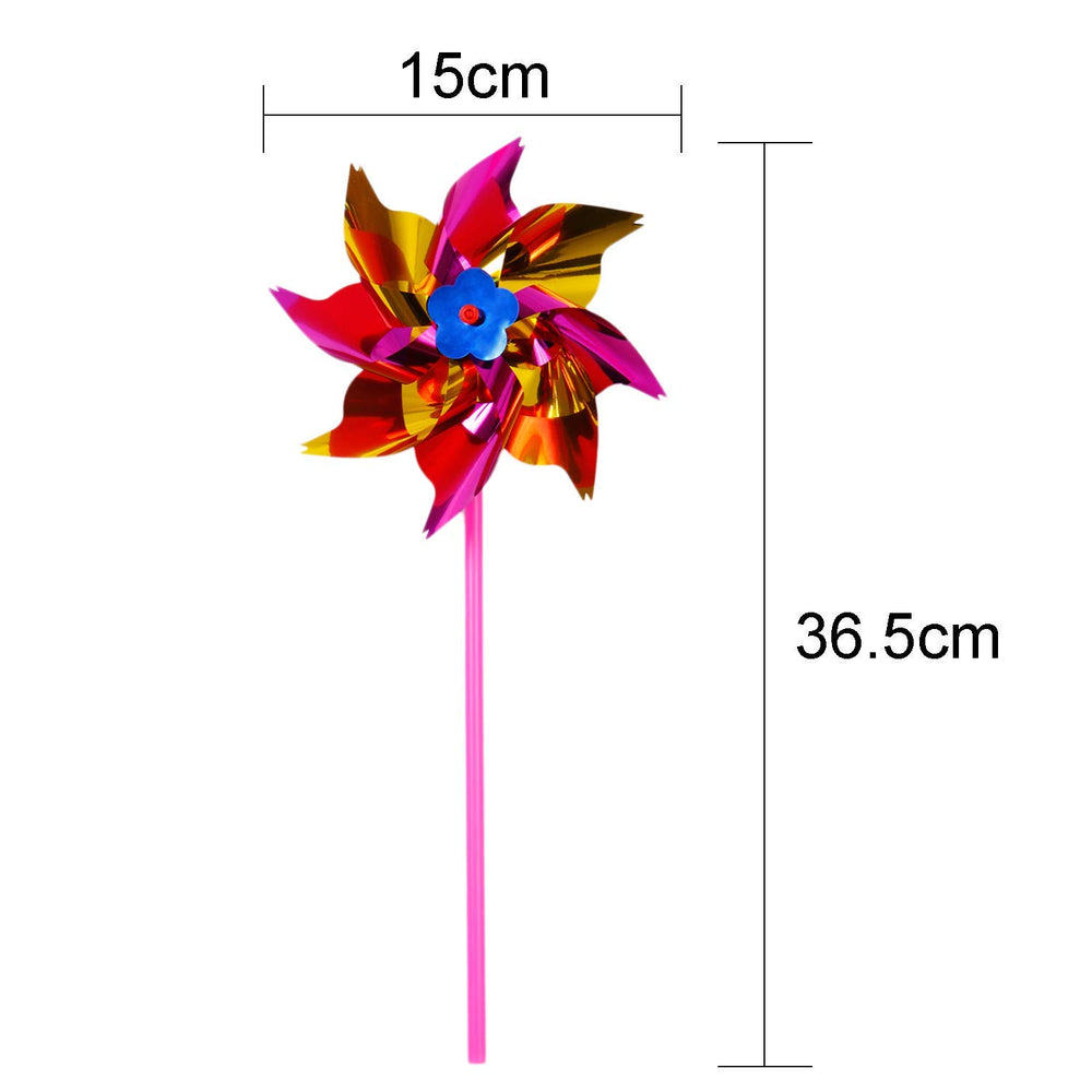 Elcoho colorful windmills in hand showcase vibrant color for festive decor.