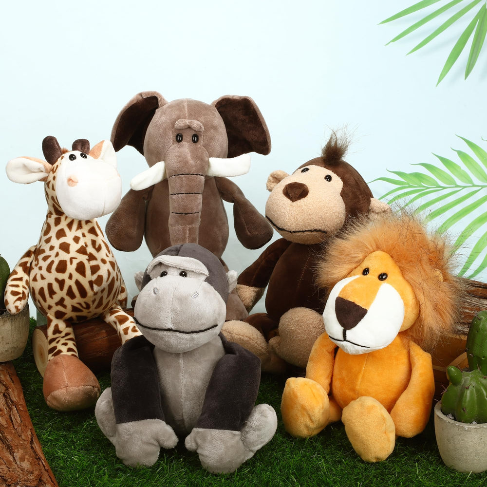 Elcoho monkey plush in playful pose for storytelling