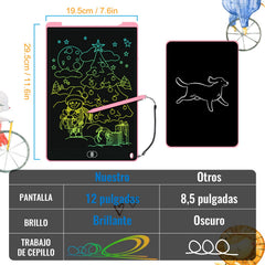 Electight kids doodle board with lock to protect drawings during travel.