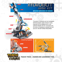 Elenco Hydrobot Arm Kit lever controls demonstrate multi-axis movement