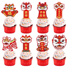 Elevizzle Chinese New Year cupcake toppers add festive charm to desserts.