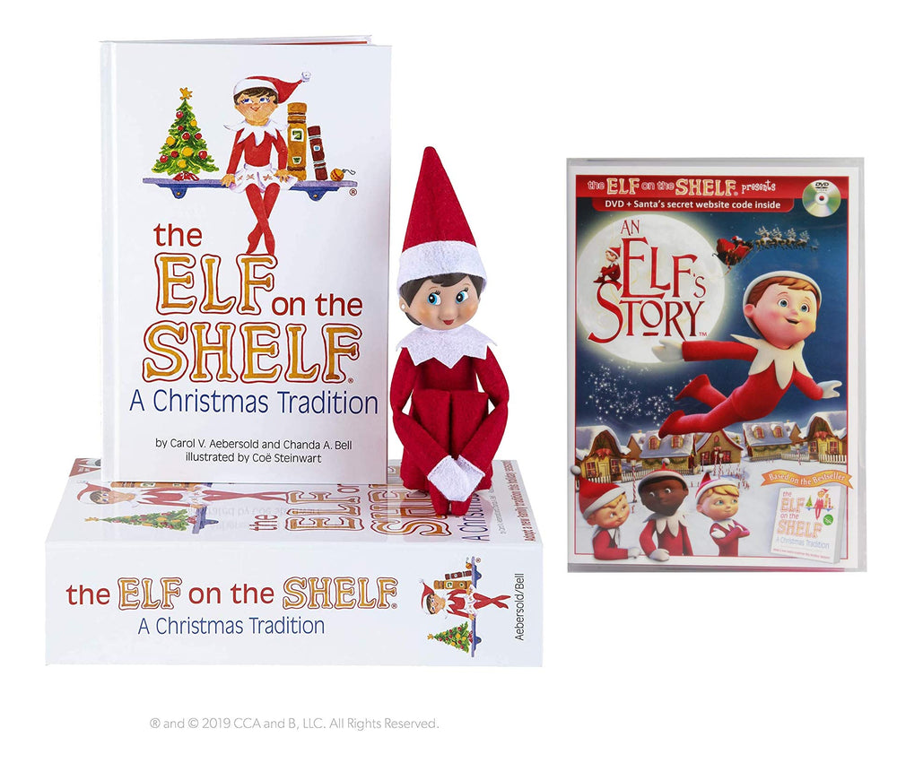 The Elf on the Shelf blue-eyed pixie-elf ready for nightly adventures