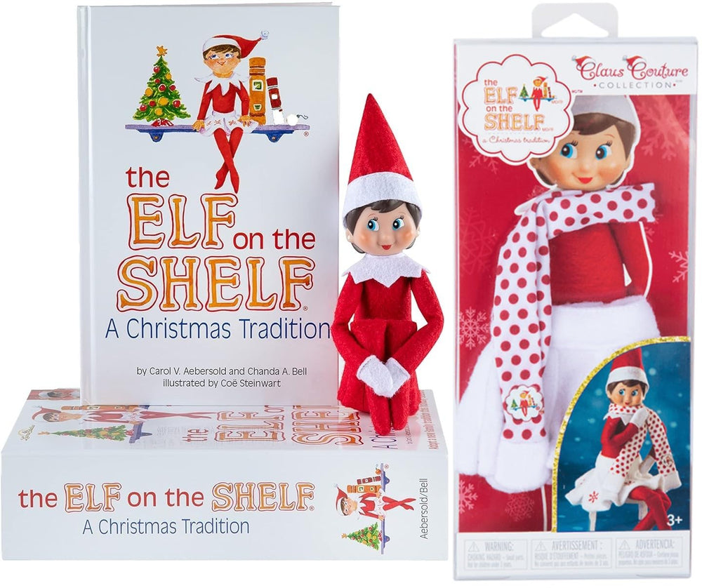 The Elf on the Shelf box set with blue-eyed elf, ideal for starting a family Christmas tradition