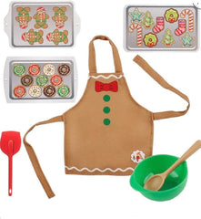 The Elf on the Shelf Itty Bitty Baker set spoons and trays supports creative pretend baking for elves.