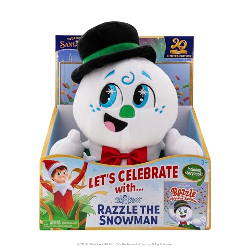 The Elf on the Shelf Razzle book cover invites cozy reading with illustrated holiday stories.
