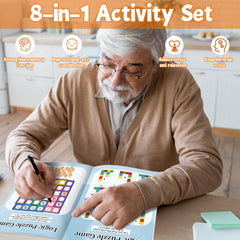 Elfew 4-Pack Activity Books puzzle varieties display varied challenges for daily focus.