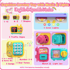 ELFJOY travel friendly busy board with lights and sounds for on the go