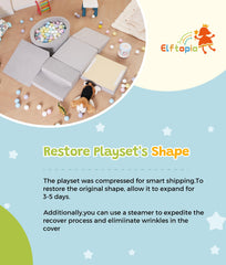 Elftopia safe indoor play space supports early movement and exploration.