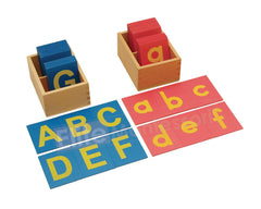 Elite Montessori lowercase pink letters for tactile tracing and recognition.