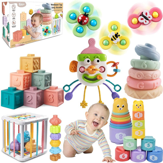ELLECK 6-in-1 busy cube promotes fine motor skills and color recognition.