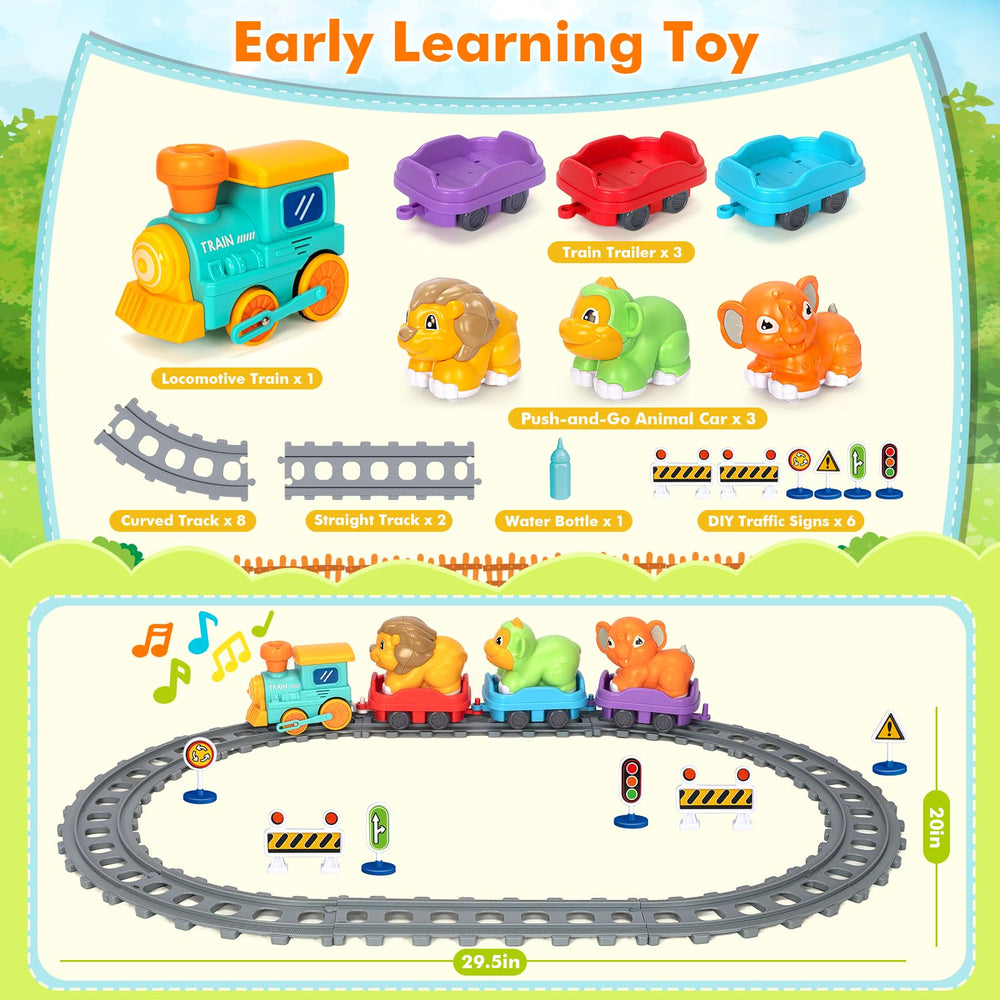 Ellinjan animal-trailer-cars with hook support easy assembly and cooperative play.
