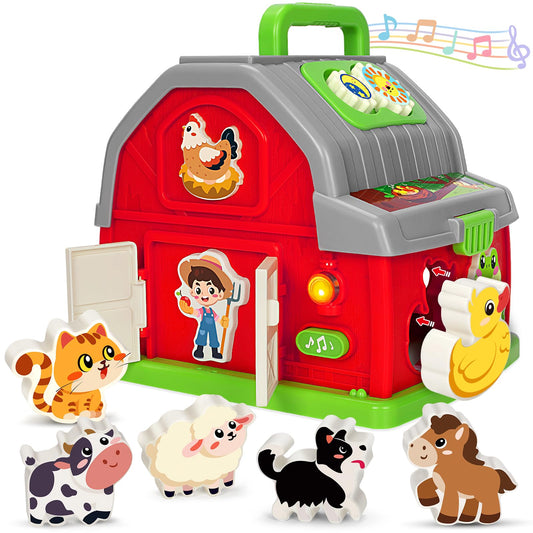 Ellinjan farm barn with light and sound for interactive toddler play and learning.