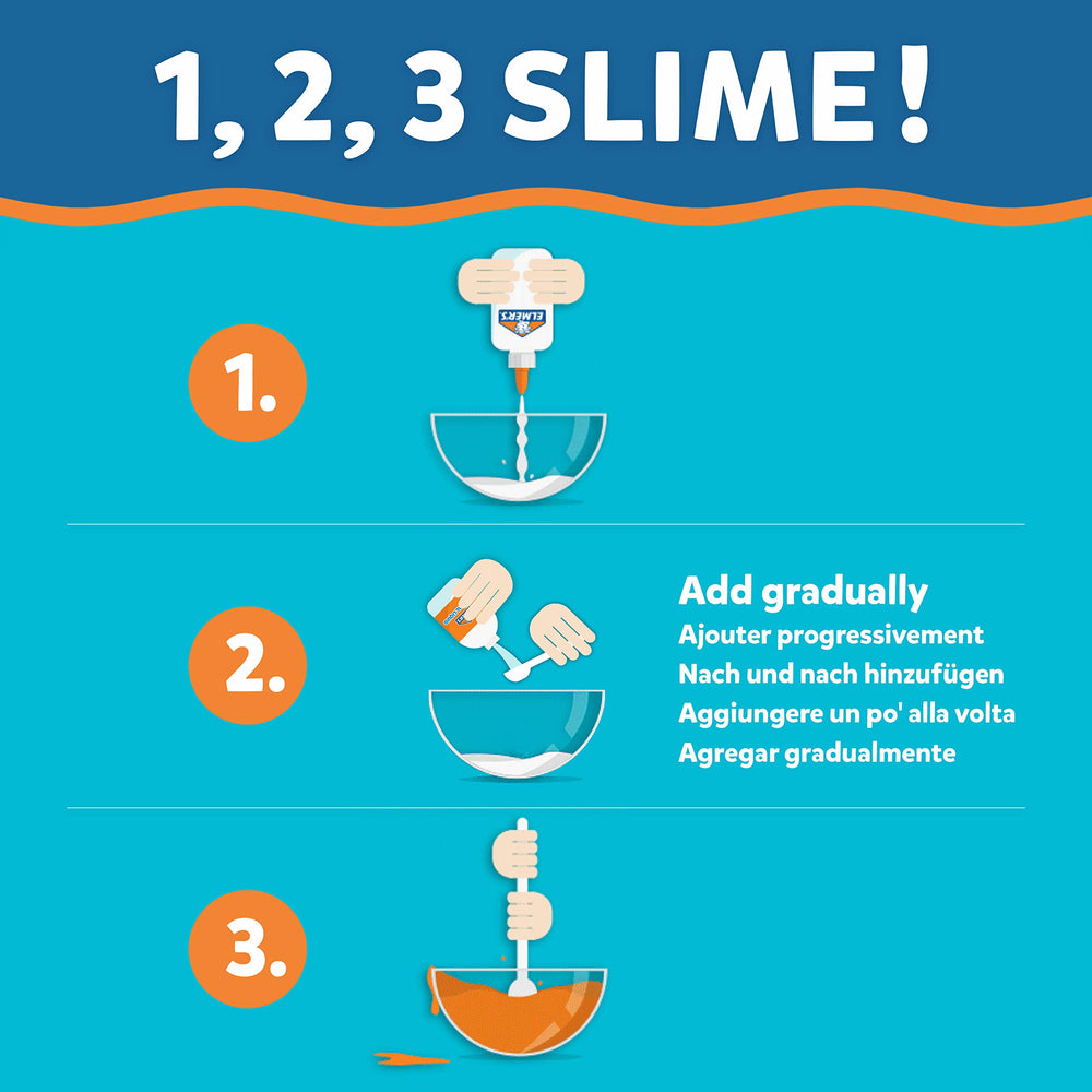 Elmer's glue used in classroom slime activities for kids