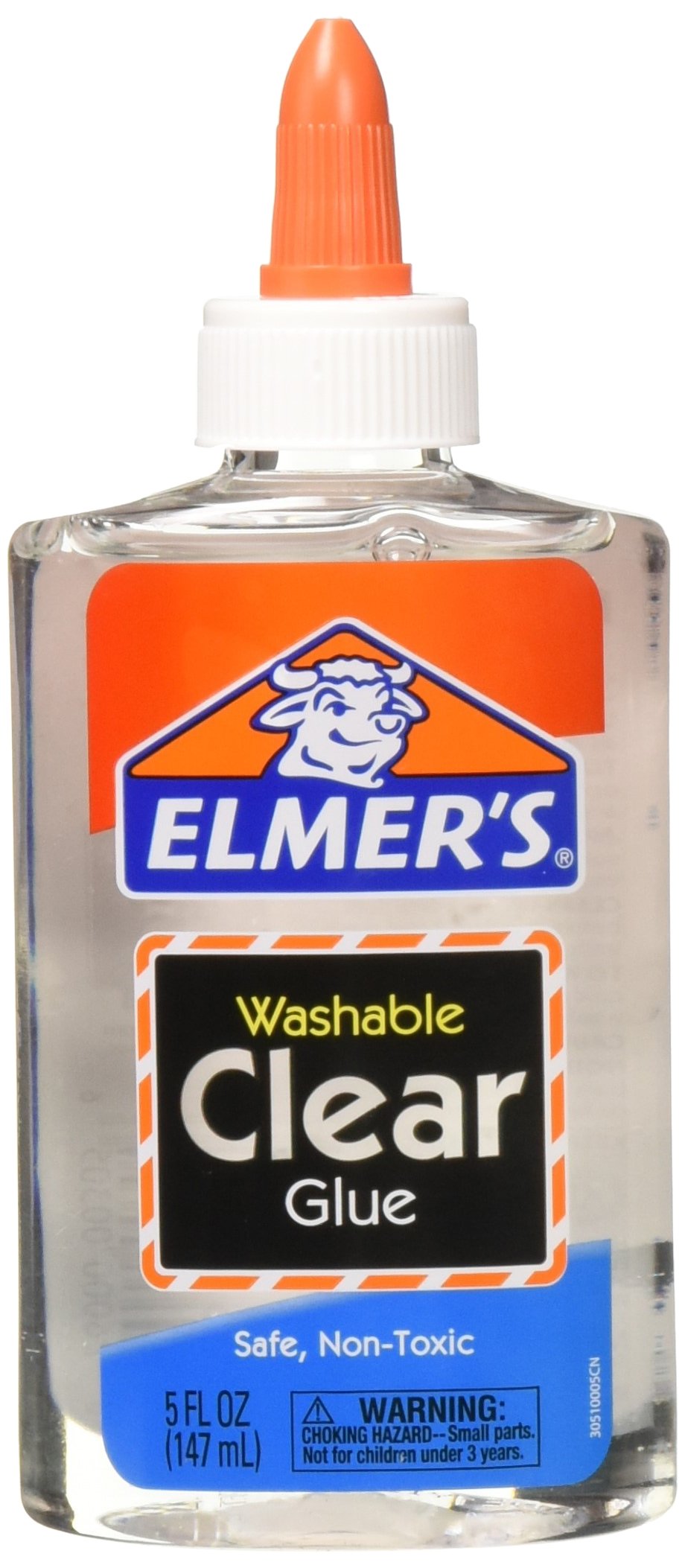 Elmer's Clear Glue bottle close-up for arts and crafts projects