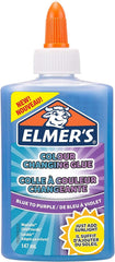 Elmer's colour-changing glue shifts blue to purple in daylight for slime