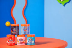 Elmer's Gue Fruity Slushie Crunchy Slime close-up showing foam beads and fragrant scent