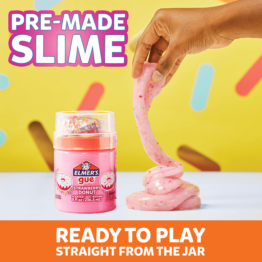 Elmer's Gue rainbow sprinkle add-ins add crunchy texture and color.