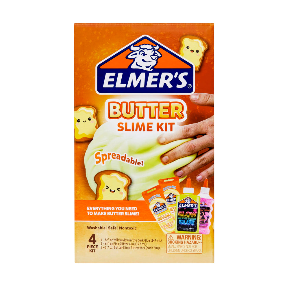 Elmers safe washable glue supports mess-free slime making for kids.