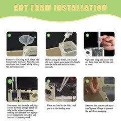 ELNMLHT ant farm self-locking design keeps ants secure.
