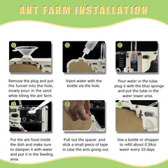 ELNMLHT ant farm tool kit includes magnifier and tweezers for exploration.