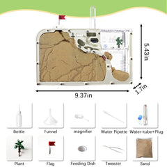 ELNMLHT ant farm water tower demonstrates automatic moisture delivery.