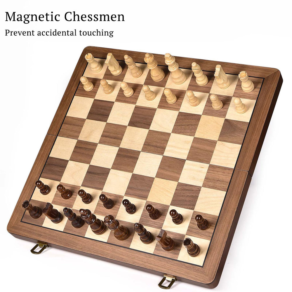 ELONGDI magnetic chess pieces stay securely in place.