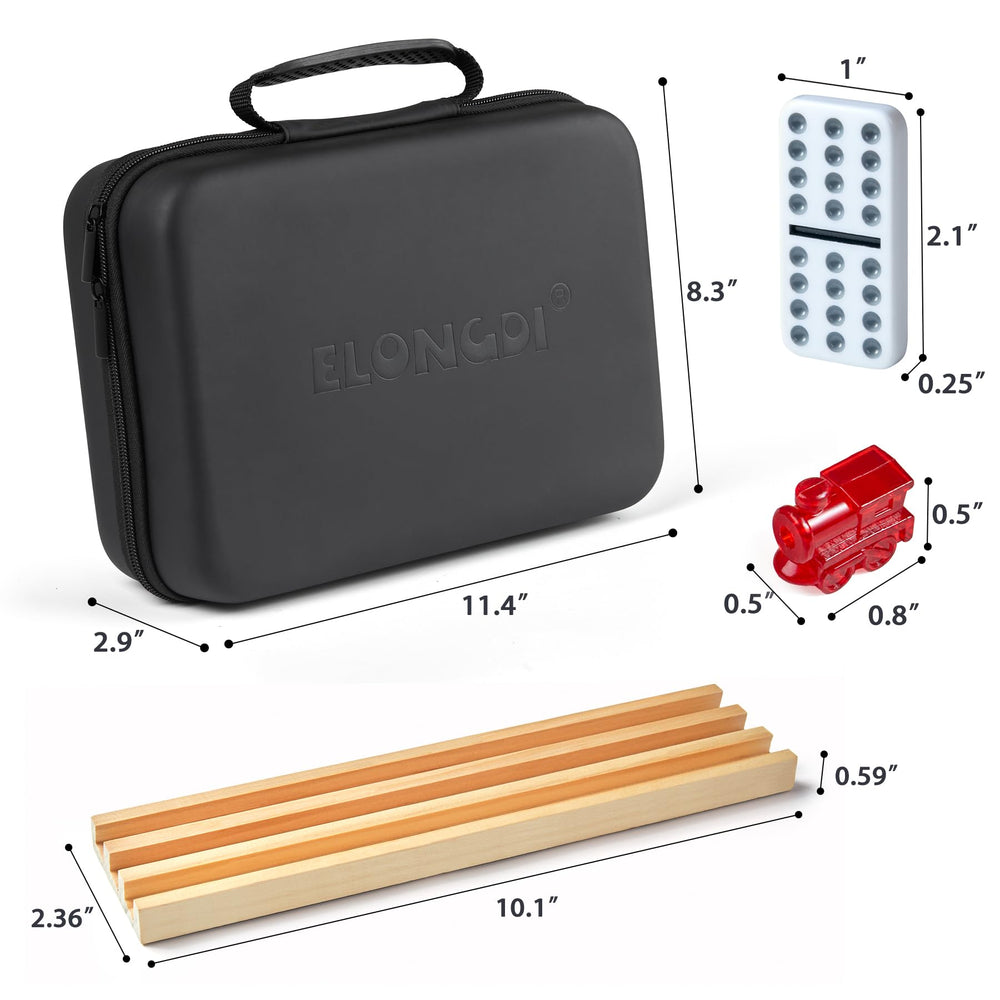 ELONGDI Mexican Train dominoes carrying case makes transport effortless