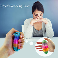 emeqzoa Spiked grid stim-keychain offers portable anxiety relief.