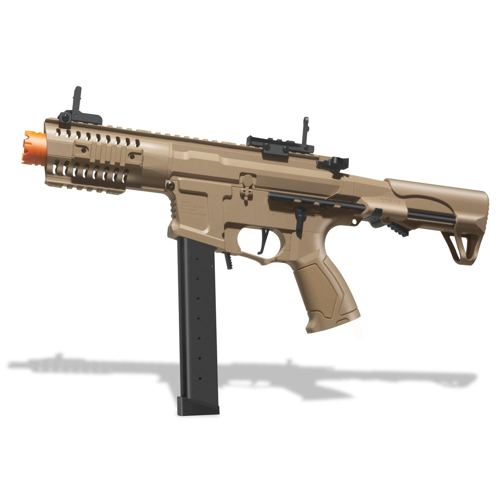 EMERBU ARP9 gel splatter blaster tan front view for dynamic target practice