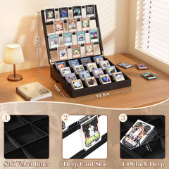 Black wood tray shown from the front for display readiness
