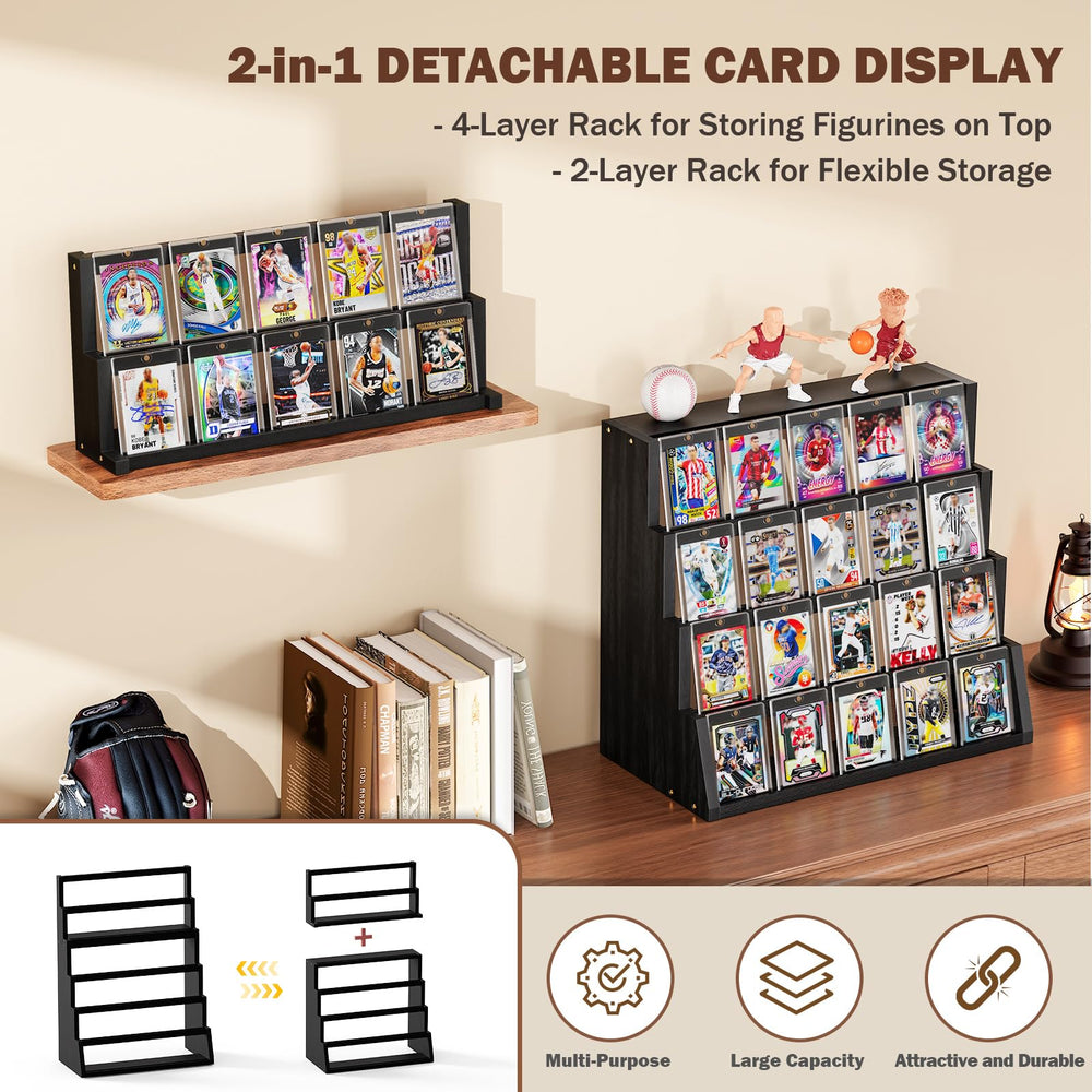 Emfogo wooden display stands sturdy base ensures stable presentation