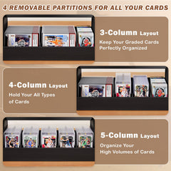 Emfogo large capacity display for graded and standard cards